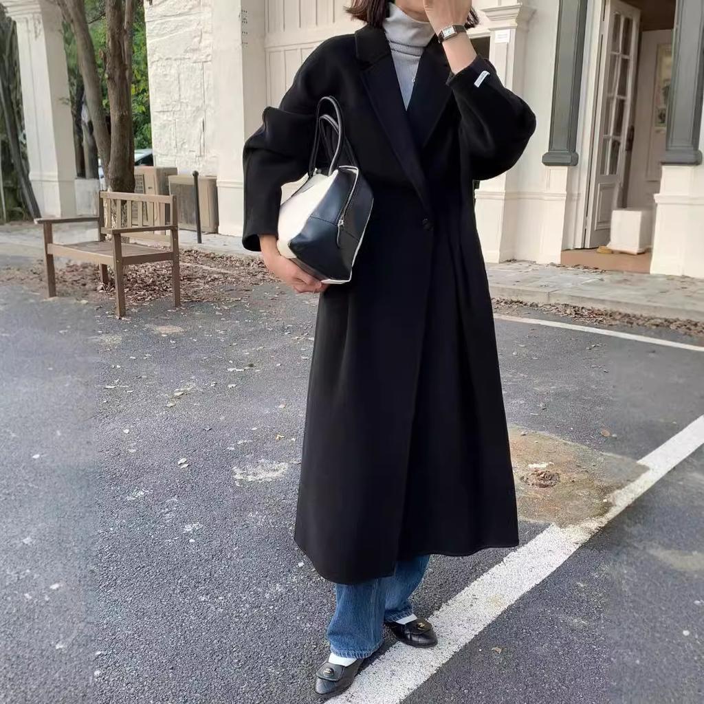 Celebrity Style High-end Sense Thin Wool Coat Women's Design Sense Lady Atmosphere Woolen Coat