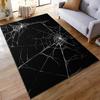 Black Carpet with White Spider Web Design, Halloween Style Decor Suitable for use as an anti-slip for living room bedroom sofas