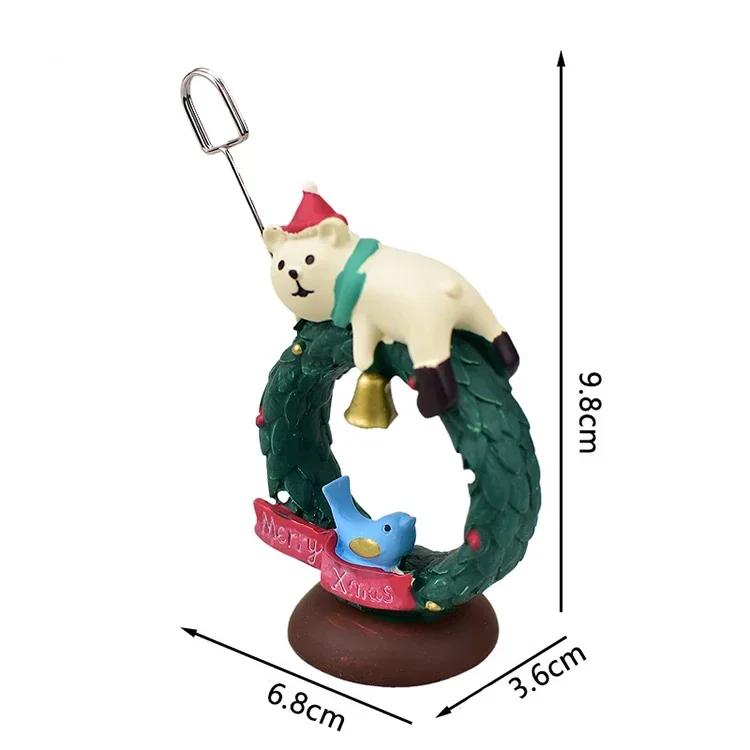 1pc Scene Decoration Christmas Series Bookshelf Decorationt Collectible Home Decoration Garden Resin Craft Toy Bonsai Ornaments