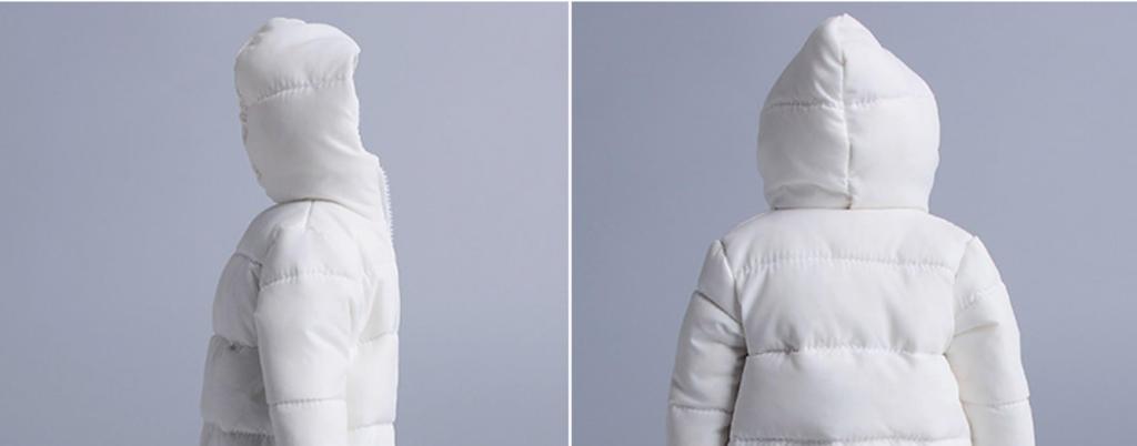 [TOYBARJAPAN] 112 Scale Action Figure Real Duck Down Jacket (Suitable for Male and Female Body) (Body, shirt, pants, and shoes not included) (White)