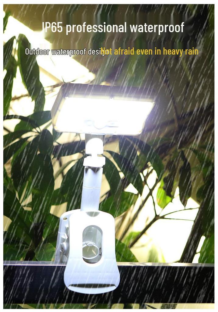 Dual-User Solar Clip-On Lamp for Outdoor Courtyard, Villa, or Park Path