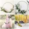 Iron Gold Metal Flowers Hoops 10-50cm Flowers Hoop Wreath Frame Garland Rings  Home Decoration