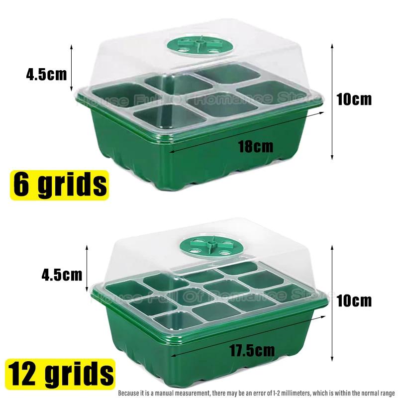 Growing Starting Nursery Trays Seed Starter Kit with Adjustable Humidity Dome and Base Indoor Greenhouse Mini Propagator Seeds