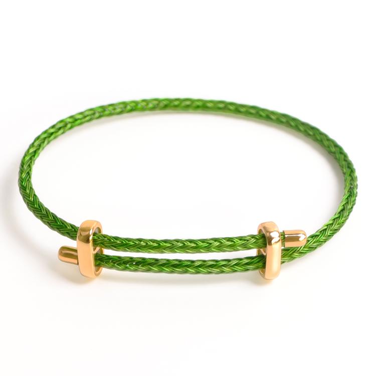 Simple Style DIY Bracelet With Clasp Fashion Stainless Steel Fastener Clasp Bracelet Adjustable Rope Bracelet