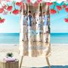Name Custom TXT Poster Print Beach Towel, Large Soft Quick Dry Towel for Beach Camping Swimming