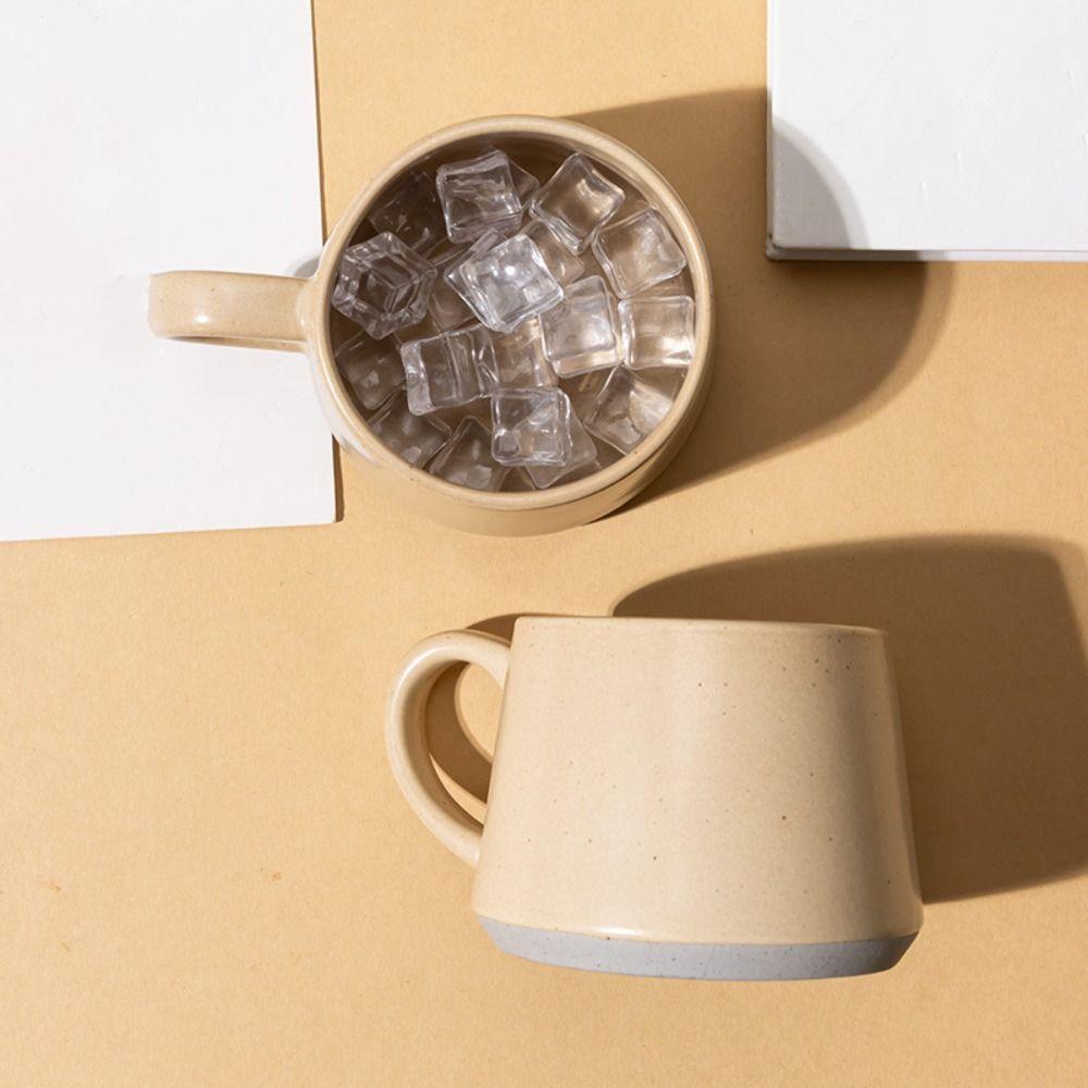 Minimalist Ceramic Coffee Mug Non-slip Bottom Pottery Drinkware Portable Retro Tea Cup  Kitchen