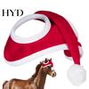 Easy Wear Horse Hat Christmas Reindeer Horn Headband Thick Red Velvet Santa Deer Hairband Xmas Decoration Costume Accessories