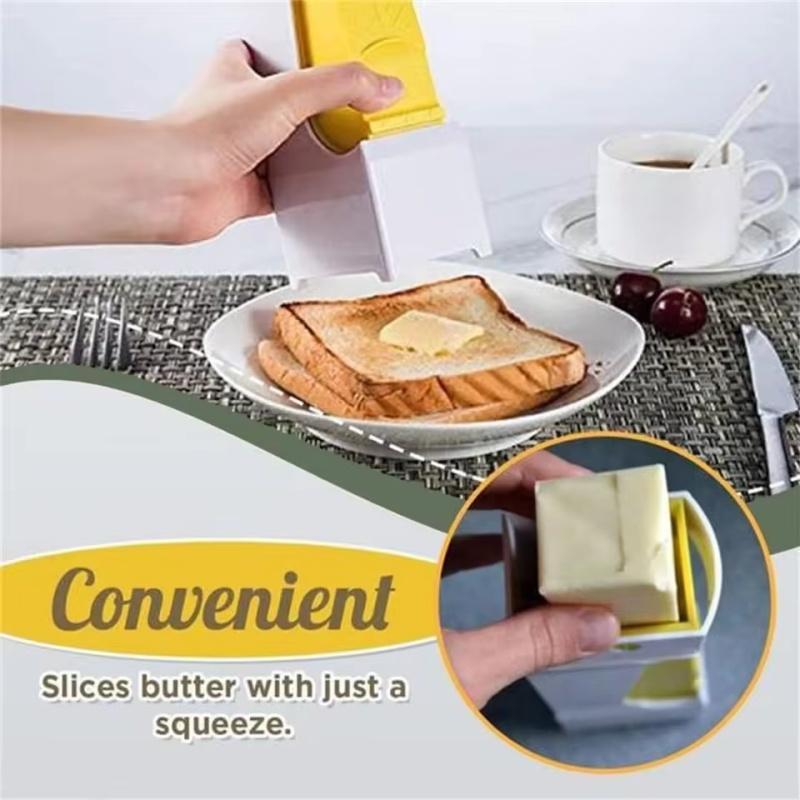 Portable Butter Cutter Cheese Slicer Stainless Steel One-Button Dispenser Food Grade Kitchen Tools For Bread Toast