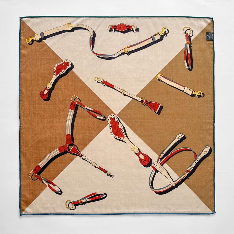 Unisex Silk Wool Square Scarf Two-Tone Spliced Collar Protection Fashionable 2025