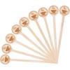 100Pcs Coffee Stirrers-5.9 Inch Natural Wooden Stir Sticks with Round Ends, Disposable Biodegradable Cafe Grade Coffee Stir Sticks Wood Beverage