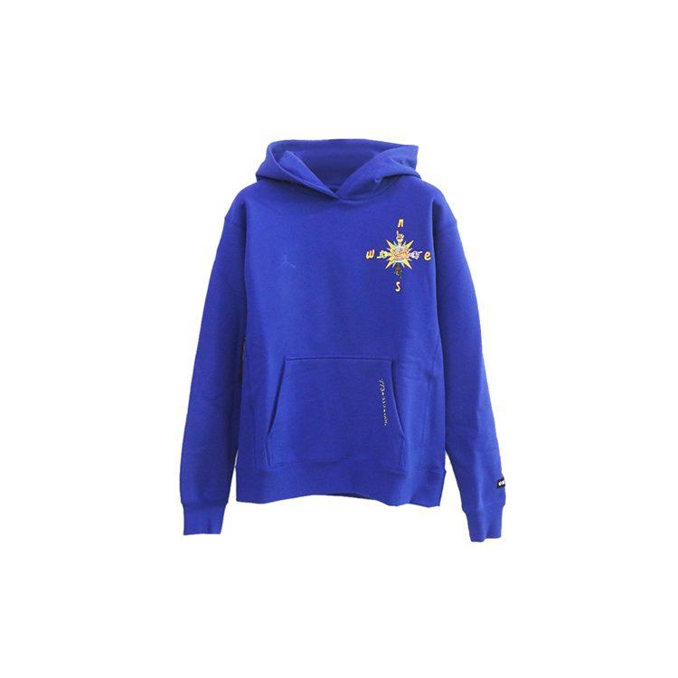 Jordan Sweatshirts Men's Blue Hooded Moderate Regular CW1121-495