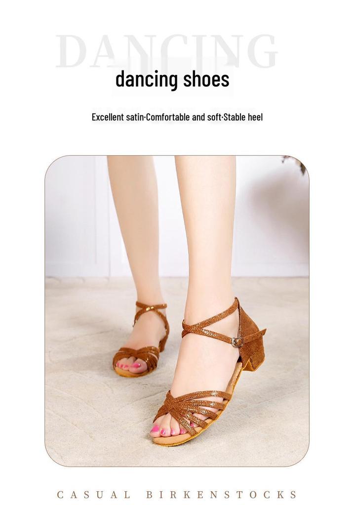 New Style Latin Dance Shoes for Beginners - Soft Sole Ballroom, Cha-Cha, Practice Shoes for Girls and Adults