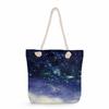 Strandtasche mit Sternenhimmel-Print und dickem Seil, ein Schultergurt 7294 CLE