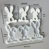 New Easter Bunny Aromatherapy Candle Mold 3D Silicone Plaster Mold Reusable DIY Resin Mold Home Decor