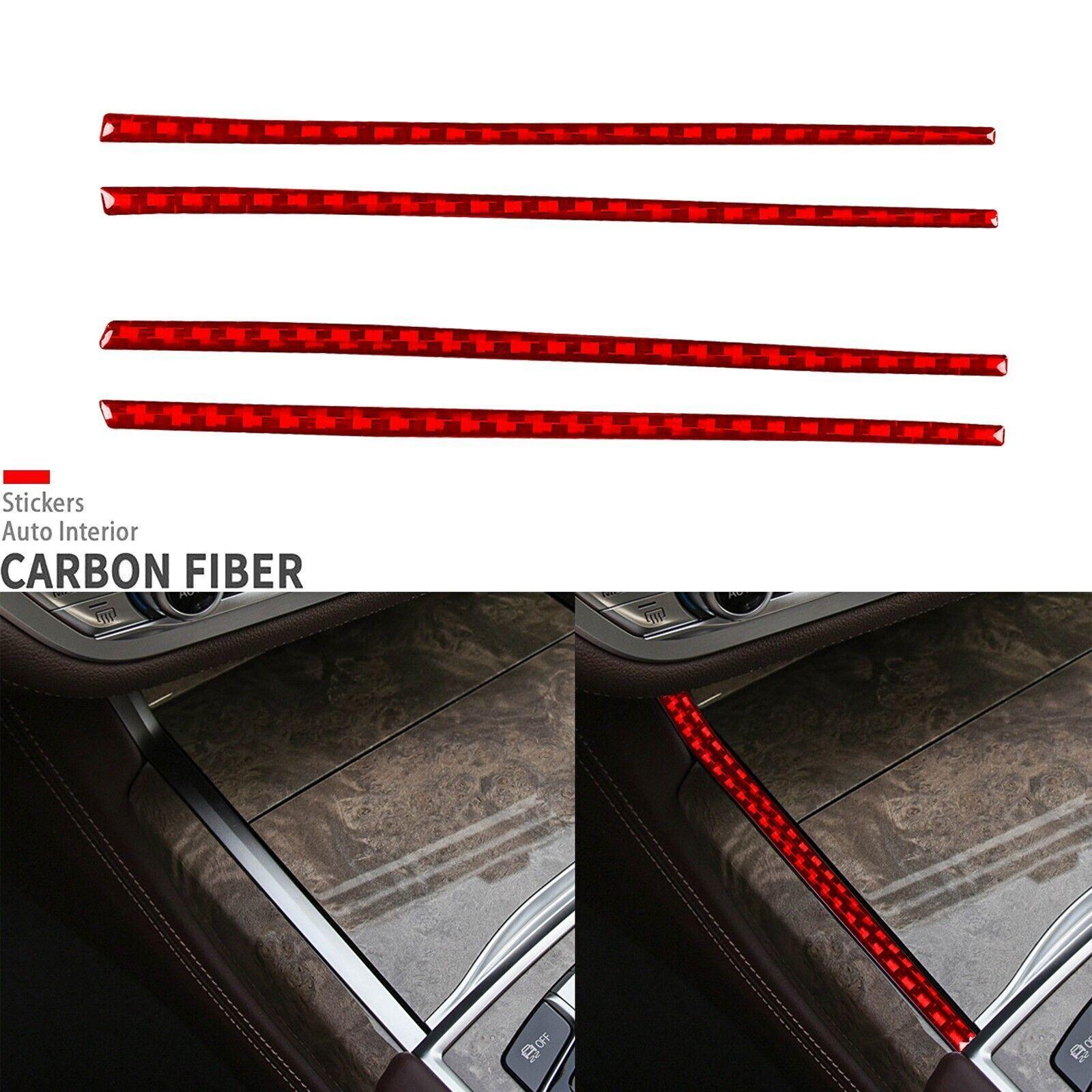 Red Carbon Fiber Water Cup Holder Panel Frame For BMW 7 Series G11 G12 2015-