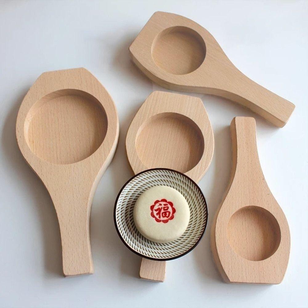 Küchenhelfer Flacher Boden Holz Mondkuchenform im Suzhou-Stil Handgefertigt Handpresse Reiskuchenform DIY Keksform Bäckerei