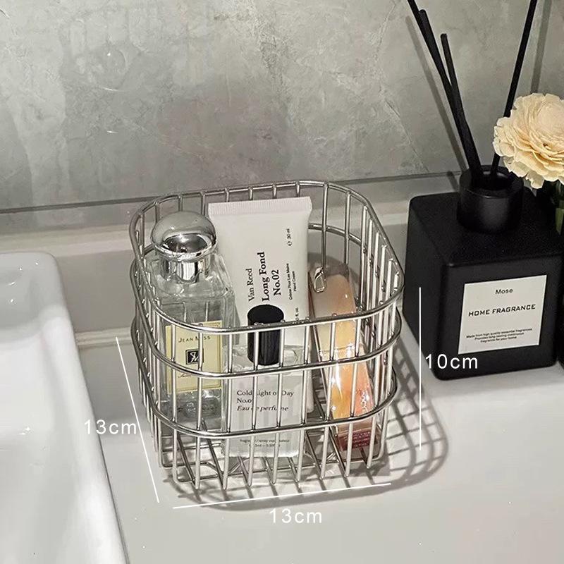 

Нержавеющая сталь Ванная туалет Столешница Стойка Многослойная Настольная Стойка для хранения косметики и средств по уходу за кожей Стойка для стаканов Stainless Steel Storage Rack