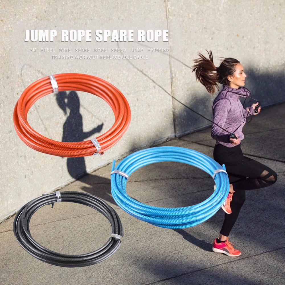 3m Spare Rope Speed Jump Skipping Workout Training Replaceable Steel Wire #TT 3m Spare Rope Speed Jump Skipping Workout Training Replaceable Steel Wire #TT