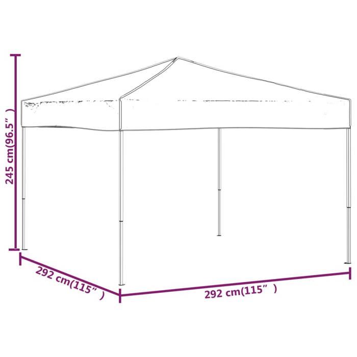 VidaXL Tente de Réception Pliable Belvédère de Camping Pavillon d'Extérieur Tonnelle de Jardin Chapiteau Patio Terrasse 93519