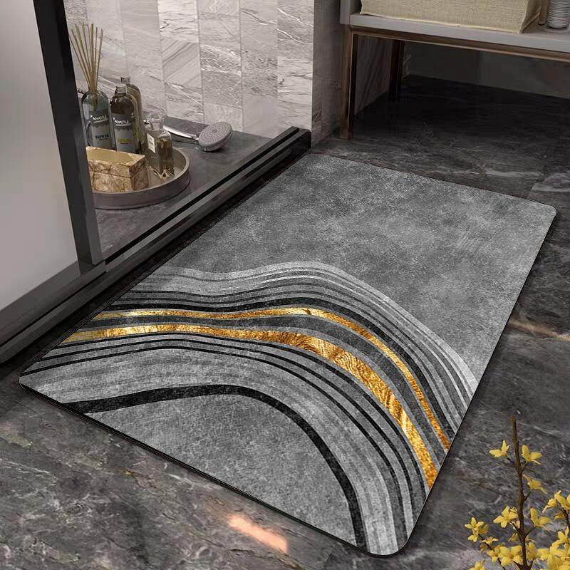 Modern Minimalist Floor Mat - Absorbs Water and Oil, Quick-Drying Kitchen Floor Mat, Bathroom Mat, Home Decor