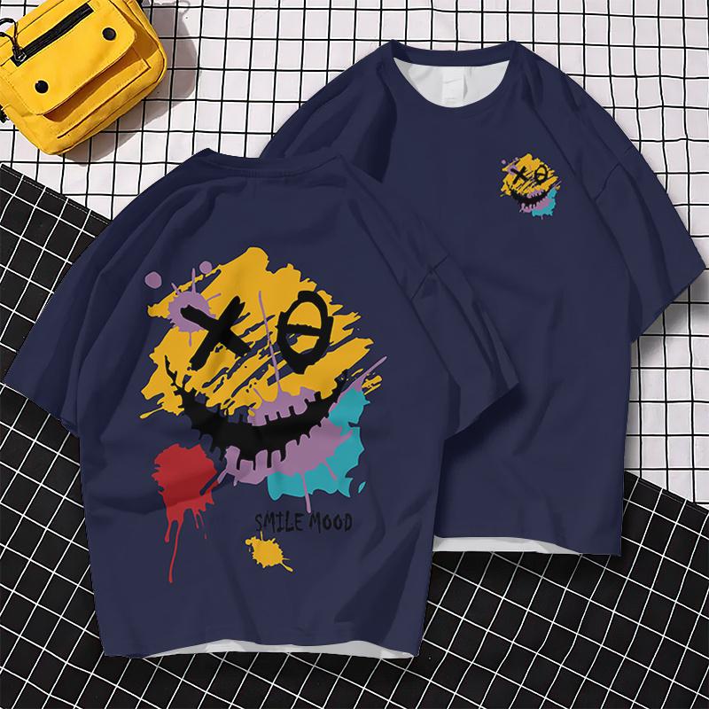 

Летняя мужская футболка с 3d красочным принтом и короткими рукавами, модные повседневные мужские топы, одежда, свободная футболка большого размера для мужчин, 2024 6XL