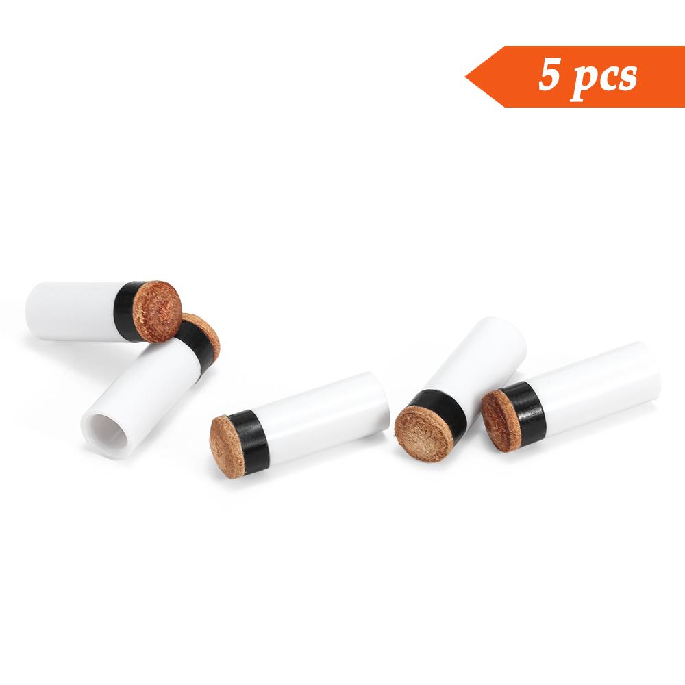 5PCS Pool Cue Tips Hard Plastic Cue Stick Ferrules Billiard Cue Head 12MM   13MM Outer Diameter