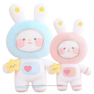 Cartoon Cute Space Rabbit Plush Toy Kawaii Stuffed Animals Bunny Astronaut Plushies Doll Anime Soft Kids Toys for Girls Gifts