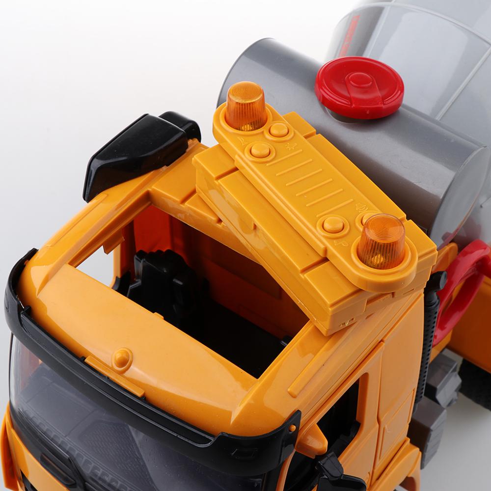 1/18 Scale Simulation Diecast Alloy Cement Mixer Truck Agitating Lorry Car Model