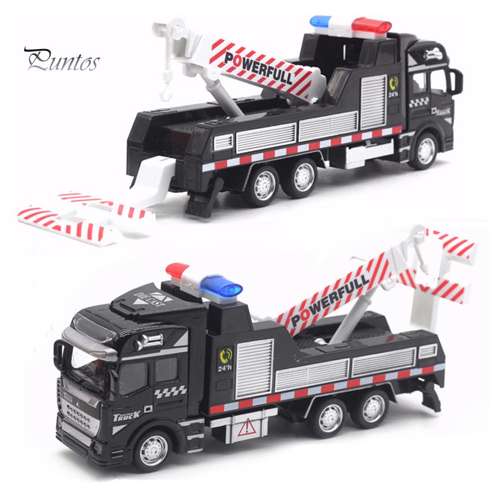 Puntos Kids Toy Realistic Alloy Police Rescue Transport Vehicle Pull back Car Eucation