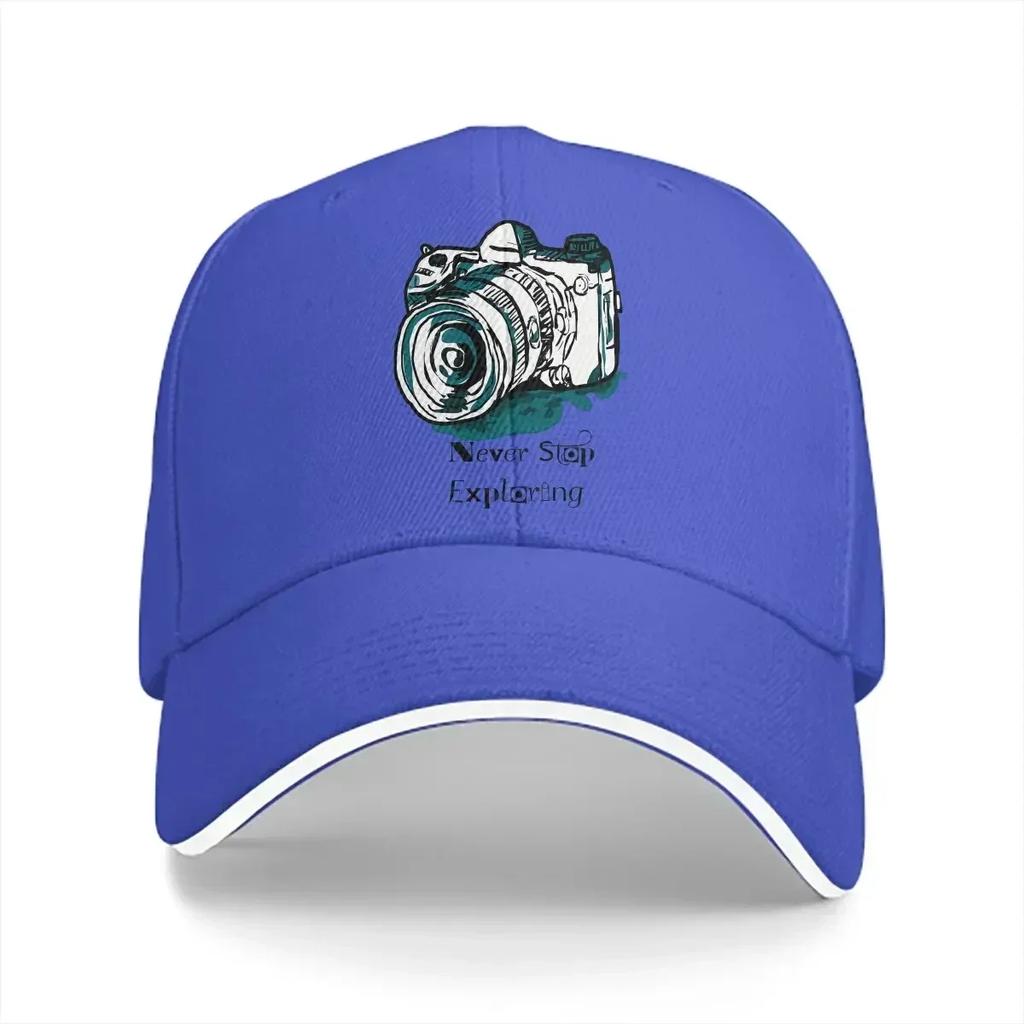 Pure Color Dad Hats Never Stop Mens Hat Sun Visor Baseball Caps Photographer Camera Patent Peaked Cap