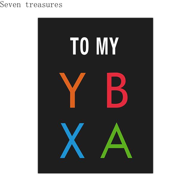 Gamepad Illustration for Kids Room, Boys Game Posters, Wall Art, Canvas Painting Prints, Room Decoration, Pictures, Joystick