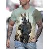 Modă pentru Bărbați Tricou cu Imprimeu 3D pentru Bărbați Gât Rotund Mânecă Scurtă Trendy Street Wear