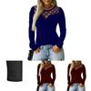 Stylish Women's Hollow Long Sleeve T-shirt For Casual Chic V-neck Pullover Top