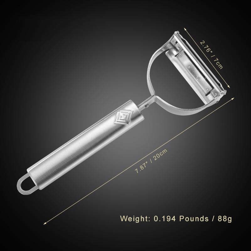 

Двусторонняя овощечистка из нержавеющей стали - Многофункциональная кухонная овощечистка для фруктов и овощей, терка и слайсер для картофеля и моркови для домашнего и профессионального использования 8939 серебряный