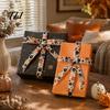 Seasonal Grosgrain Webbing for Crafts Halloween Ribbon, 5 Yards 5/8" Pumpkin Spider Web Printed Ribbon Festive Party Decoration Gift Wrapping,
