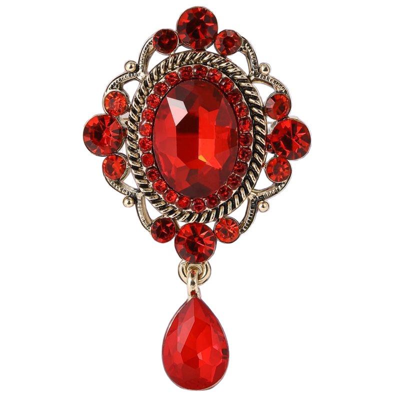 Retro Glass Pearl Brooch Pendant: Women's Anti-Exposure Corsage Collar Pin