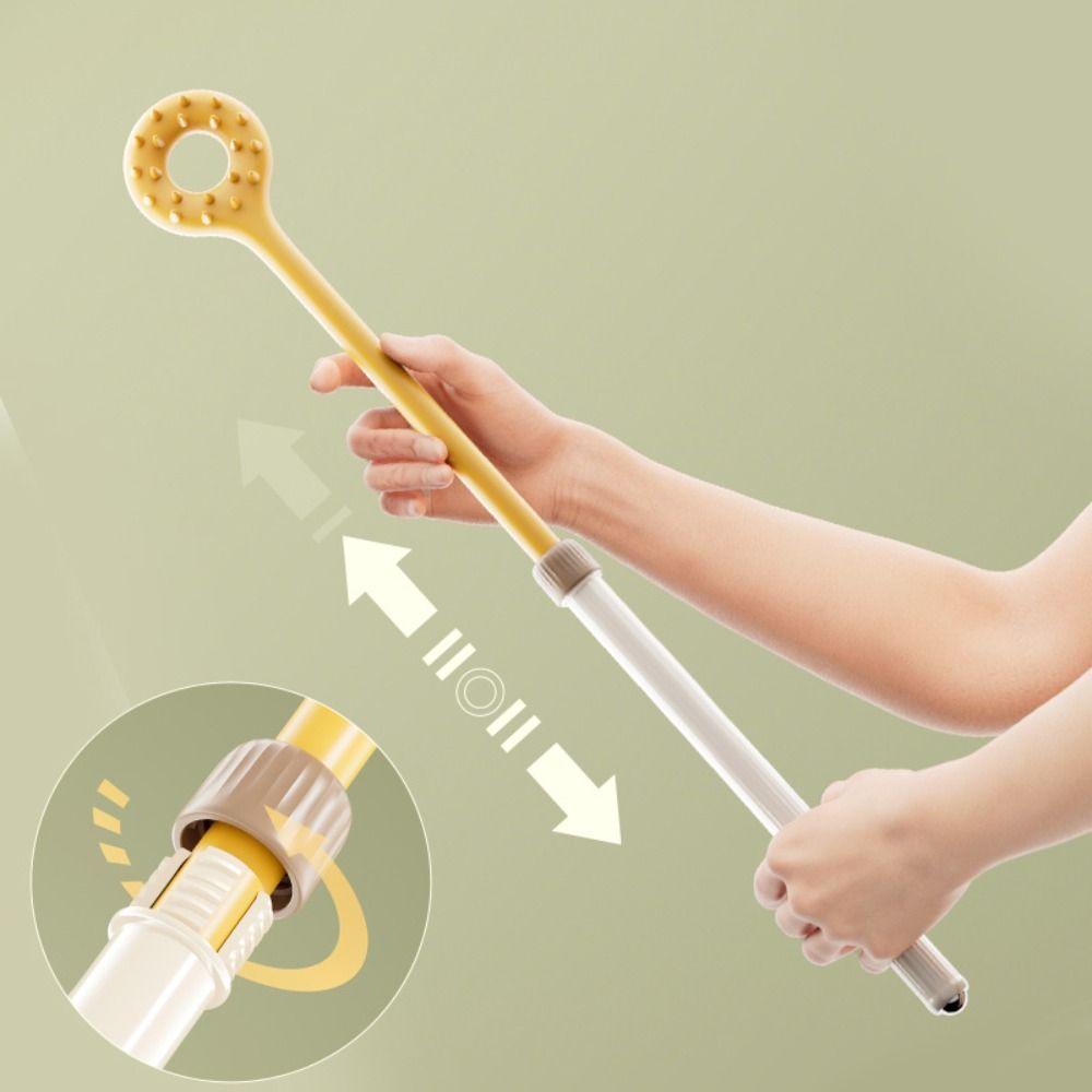 New Portable Extendable Back Scratcher Handheld Magnetic Acupressure Itch Relief Stick Double-sided Massage Roller Body Massage