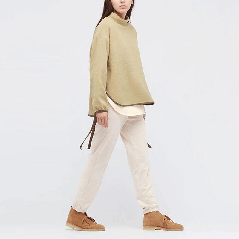 Uniqlo X White Mountaineering Loose Fleece Mock Neck Pullover Sweatshirt Women sweatshirt Off-White 443226-31