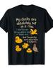 1 STuks Mijn Eenden Lopen Absoluut Niet in Een Rij Duif Grappig T-shirt, Casual Kleding, Machine Wasbaar