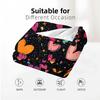 Colorful Doodle Hearts Cartoon Anime Print Flannel Blanket Soft Warm Throw for Kids Bedroom Sofa Christmas Office Car