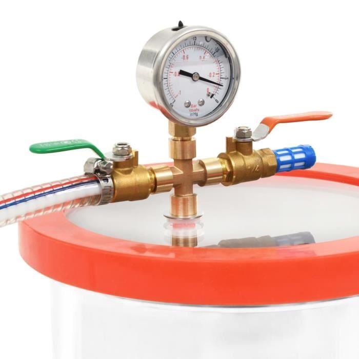 Chambre sous vide - vidaXL - 22,7 L - Acier inoxydable - Couvercle acrylique - Électrique
