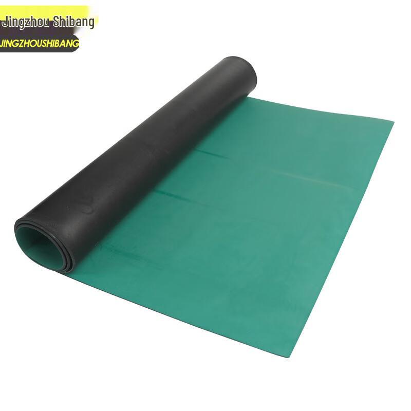 Green High-Temperature & Wear-Resistant Rubber Workshop Mat зелёный
