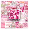 10/30/50pcs Pink Bookish Reading Book Cartoon Stickers Cute Aesthetic Graffiti Decals Notebook Suitcase Phone Sticker Toy Gift