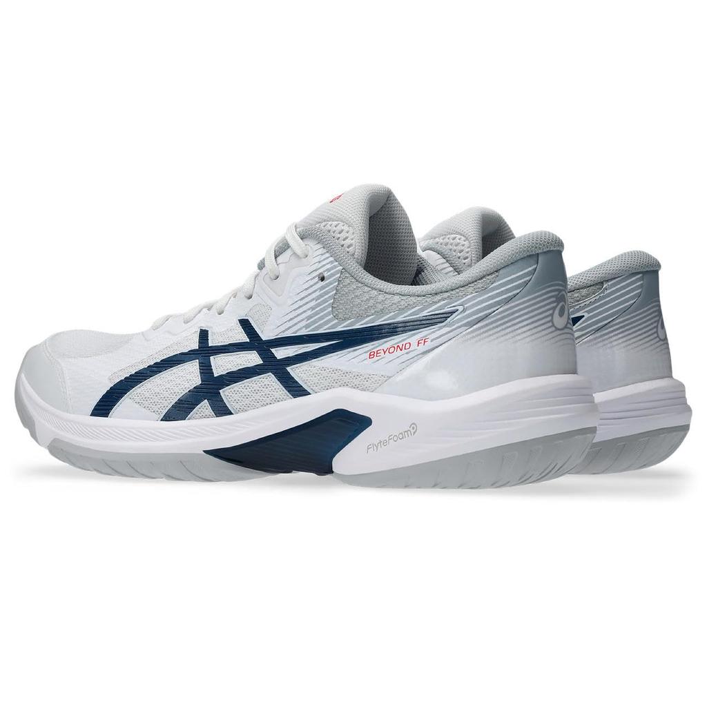 ASICS BEYOND FF Indoor Sports Shoes Unisex Size 105 Size 2E (1073A057), Adult, (White/Mako Blue), 28.5 cm,