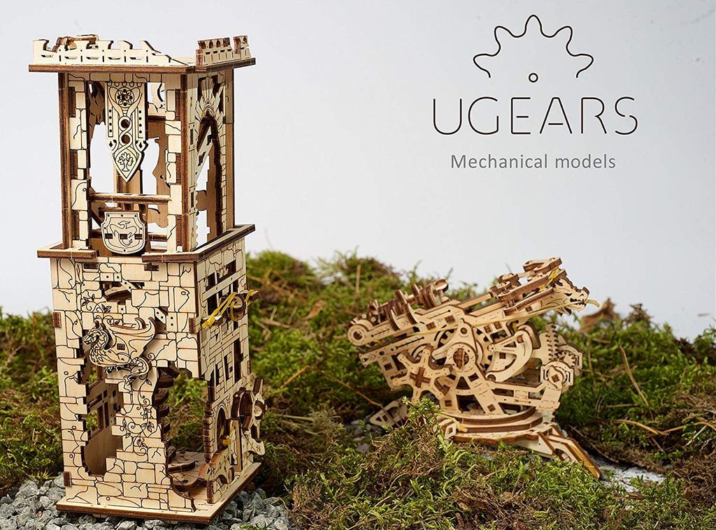 Ugears Archballista and Siege Tower 70048 Wooden Toy 3D Puzzle Archballista-Tower