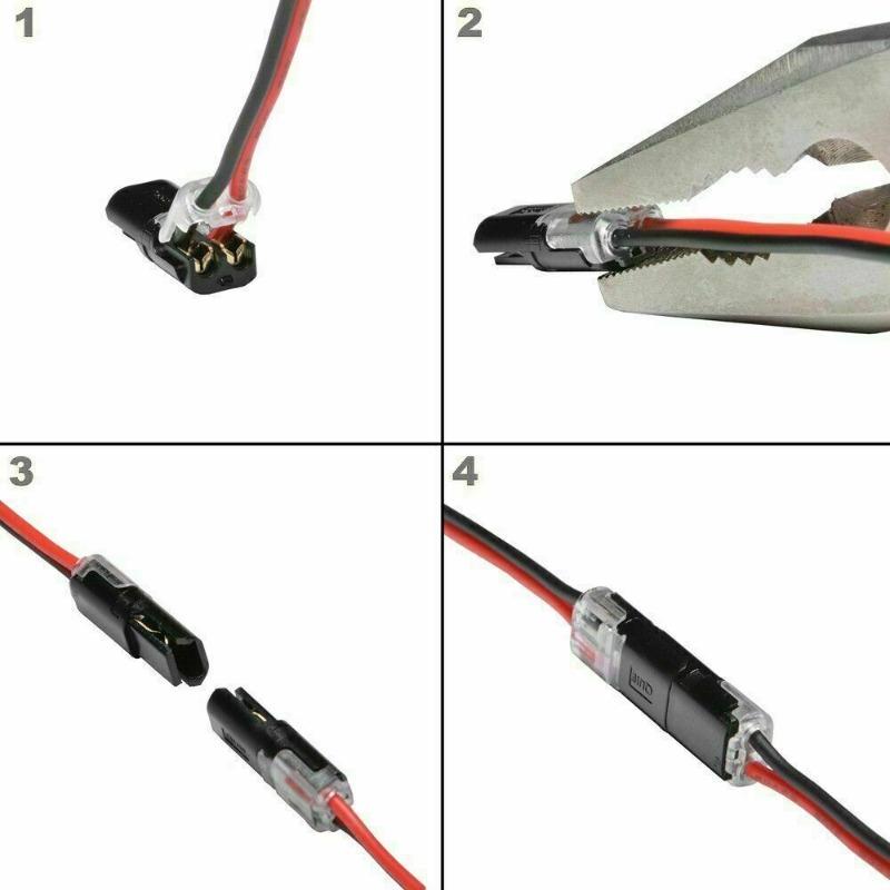 10 ks/sada 2-pinové konektory pre káble, svorky na pripojenie vodičov, svorka pre pripojenie terminálu v automobilovej elektroinštalácii