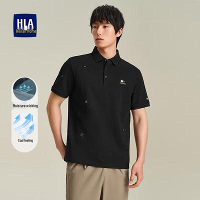 HLA Herren Cool & Atmungsaktives Feuchtigkeitsableitendes Poloshirt