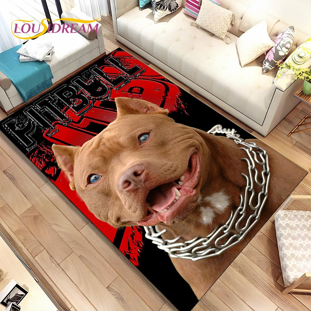 Tecknad Fransk Pitbull Hund Husdjur Områdesmatta,Matta för Hem Vardagsrum Barn Sovrum Soffa Dörrmatta Dekor,Halkfri Golvmatta
