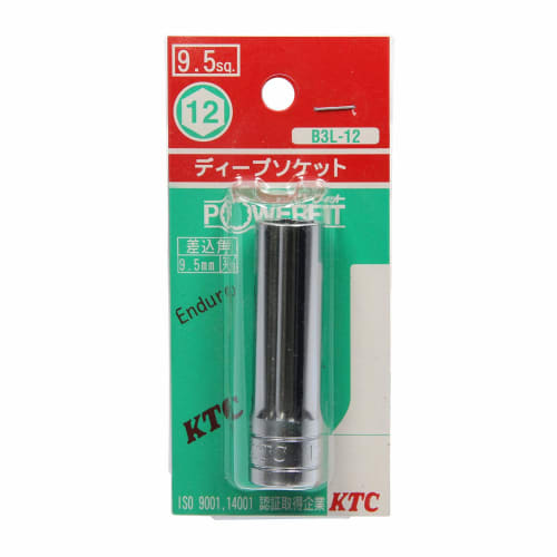 Kyoto Tool (KTC) Deep Socket, 9.5mm (3/8 Inch), B3L-12-S