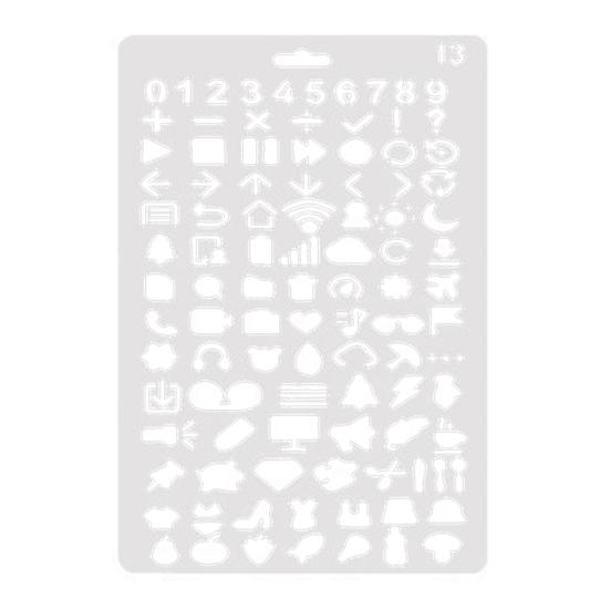 Alfabet angielski Numer DIY Scrapbook Szablon do rysowania Linijka pomiarowa Szablon